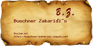 Buschner Zakariás névjegykártya